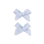 Angel Dear Solid Niagara Mist Rib - 2 Pack Bow Clips - 