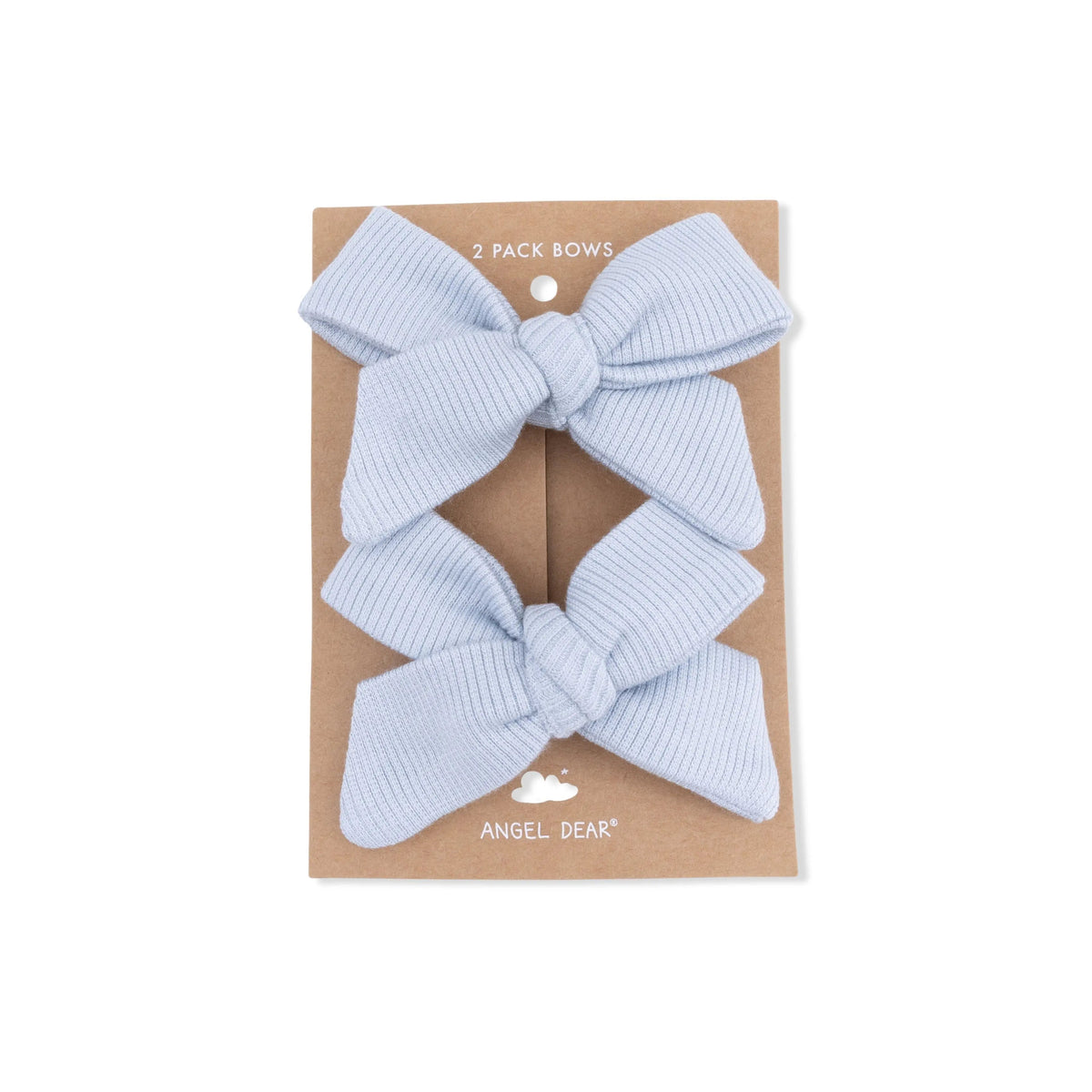 Angel Dear Solid Niagara Mist Rib - 2 Pack Bow Clips - 