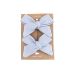 Angel Dear Solid Niagara Mist Rib - 2 Pack Bow Clips - 