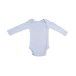 Angel Dear Solid Niagara Mist Rib - Long Sleeve Bodysuit - 
