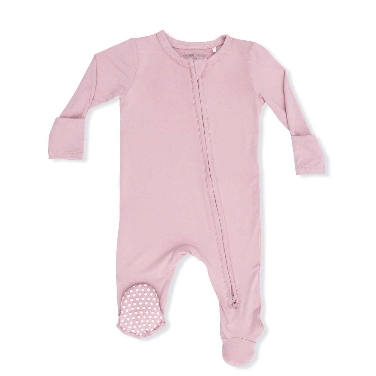 Angel Dear Solid Peachskin - 2 Way Zipper Footie - 