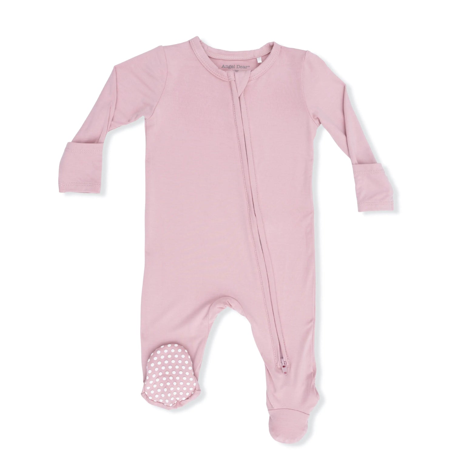Angel Dear Solid Peachskin - 2 Way Zipper Footie - 