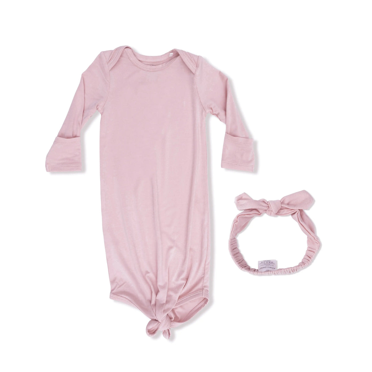 Angel Dear Solid Peachskin - Knotted Gown and Headband - 