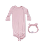 Angel Dear Solid Peachskin - Knotted Gown and Headband - 