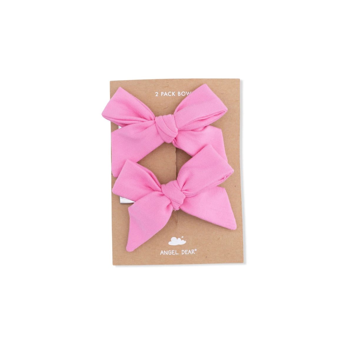 Angel Dear Solid Pink Drink - 2 Pack Bow Clips - 