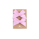 Angel Dear Solid Pink Frosting - 2 Pack Bow Clips - 