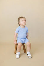 Solid Ribbed Bamboo 2pc Pajamas - more colors - Blue, Cheek, Sleeve, Skin, Baby & Toddler Clothing | Everetts Place