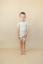 Solid Ribbed Bamboo Two Piece Pajamas For Toddlers - Everetts Place Boutique - 