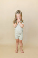 Little Joy Co. Solid Ribbed Bamboo Two Piece Pajamas For Toddlers - Everetts Place Boutique - 