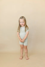 Little Joy Co. Solid Ribbed Bamboo Two Piece Pajamas For Toddlers - Everetts Place Boutique - 