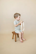 Little Joy Co. Solid Ribbed Bamboo Two Piece Pajamas For Toddlers - Everetts Place Boutique - 