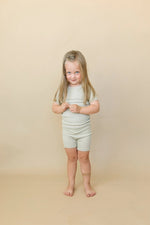 Little Joy Co. Solid Ribbed Bamboo Two Piece Pajamas For Toddlers - Everetts Place Boutique - 