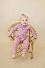 Little Joy Co. Solid Ribbed Bamboo Zippy Romper for Babies in Colors - Everetts Place Boutique - 