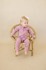 Little Joy Co. Solid Ribbed Bamboo Zippy Romper for Babies in Colors - Everetts Place Boutique - 