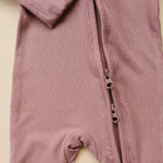 Little Joy Co. Solid Ribbed Bamboo Zippy Romper for Babies in Colors - Everetts Place Boutique - 