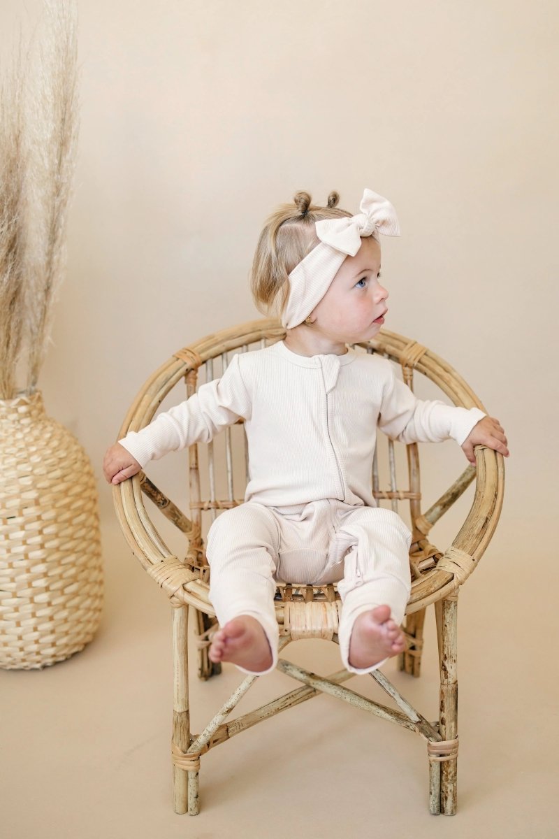 Solid Ribbed Bamboo Zippy Romper for Babies in Colors - Everetts Place Boutique - 