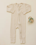 Little Joy Co. Solid Ribbed Bamboo Zippy Romper for Babies in Colors - Everetts Place Boutique - 