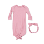 Angel Dear Solid Rose Elegance - Knotted Gown and Headband - 