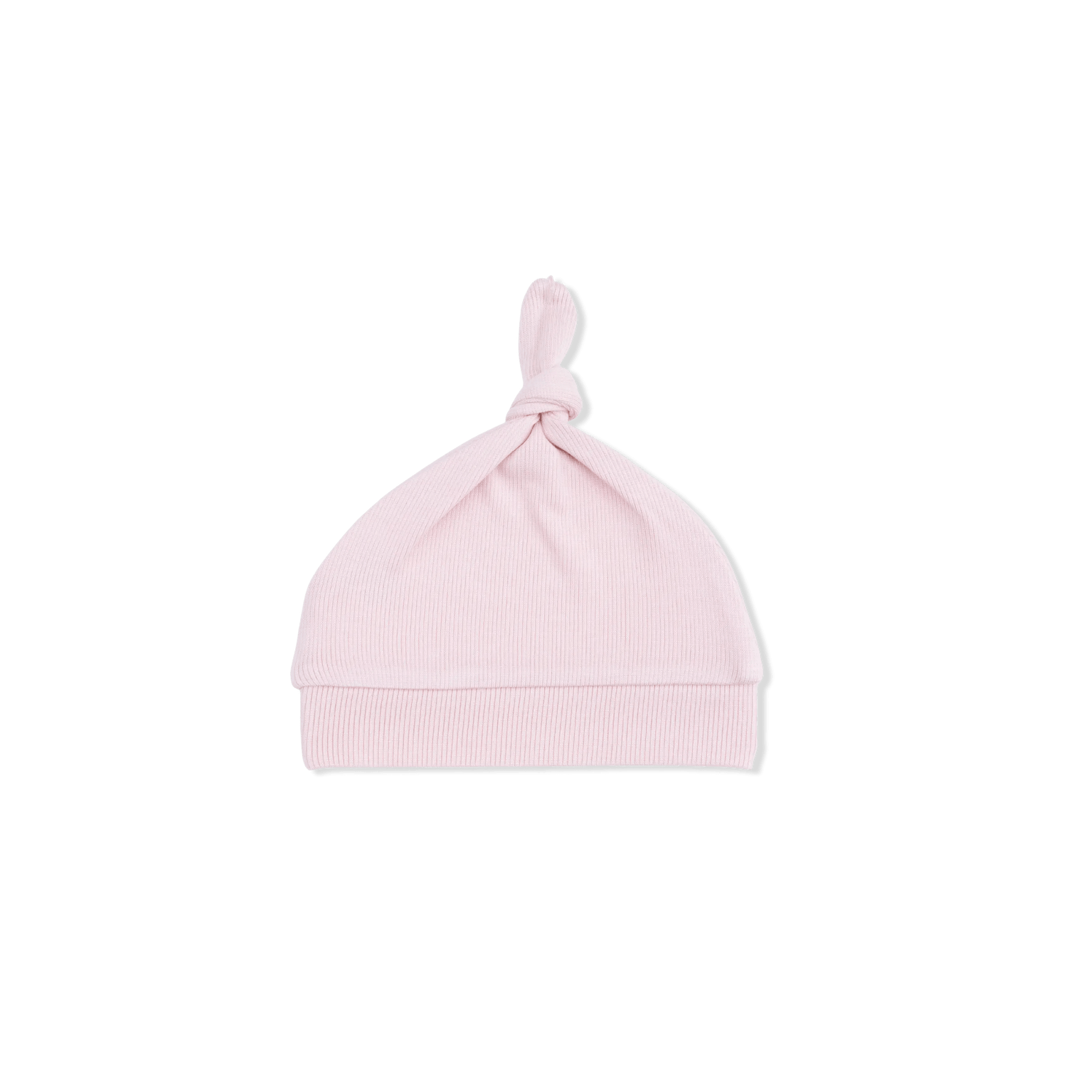 Solid Veiled Pink - Knotted Hat - White, Headgear, Knit cap, Pink, Beanie | Everetts Place