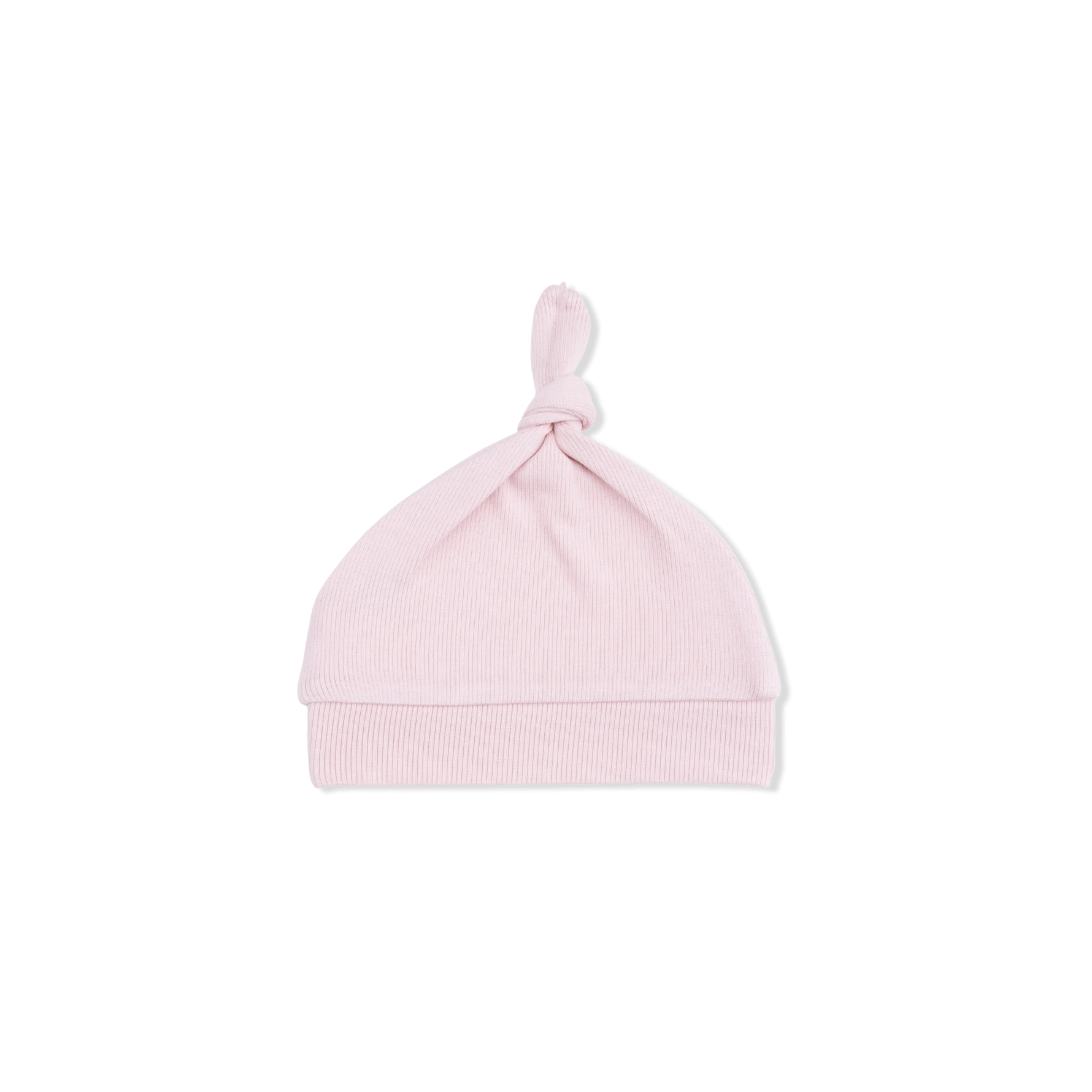 Solid Veiled Pink - Knotted Hat - White, Headgear, Knit cap, Pink, Beanie | Everetts Place