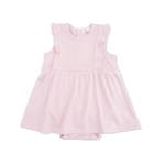 Angel Dear Solid Veiled Pink - Ruffle Bodysuit Dress - 