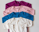 Solid Bamboo Double Zip Onesies | Soft Baby Essentials by Rayn’s Tiny Stitches