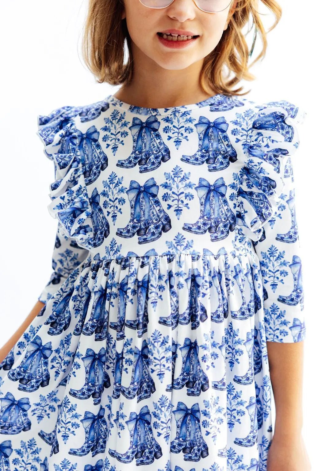 Mila & Rose ® Southern Belle 3/4 Sleeve Ruffle Twirl Dress - 