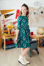 Mila & Rose ® Southlake Carroll Dragons 3/4 Sleeve Pocket Twirl Dress - 