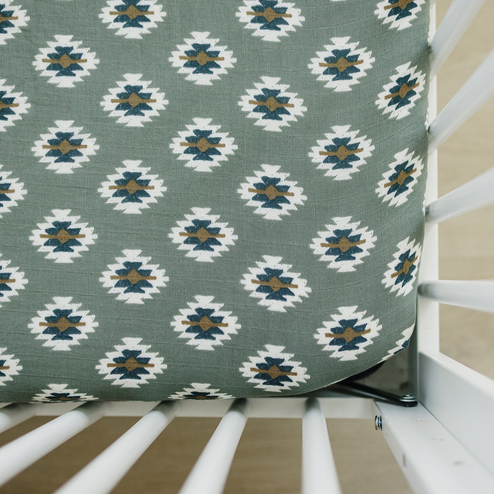 Southwest Aztec Muslin Crib Sheet - Textile, Linens, Cushion, Throw pillow, Pillow | Everetts Place