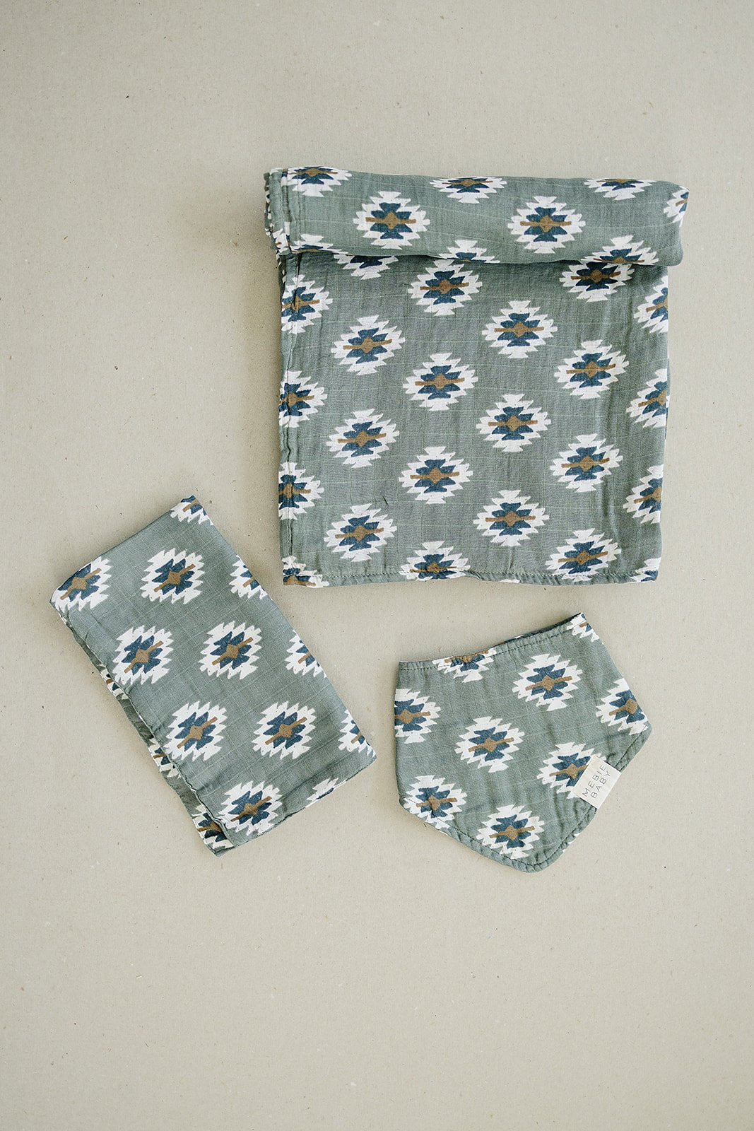 Mebie Baby Southwest Aztec Muslin Swaddle Blanket One Hundred Percent Cotton - 