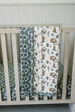 Mebie Baby Southwest Aztec + Outlaw Cowboy Muslin Quilt - 