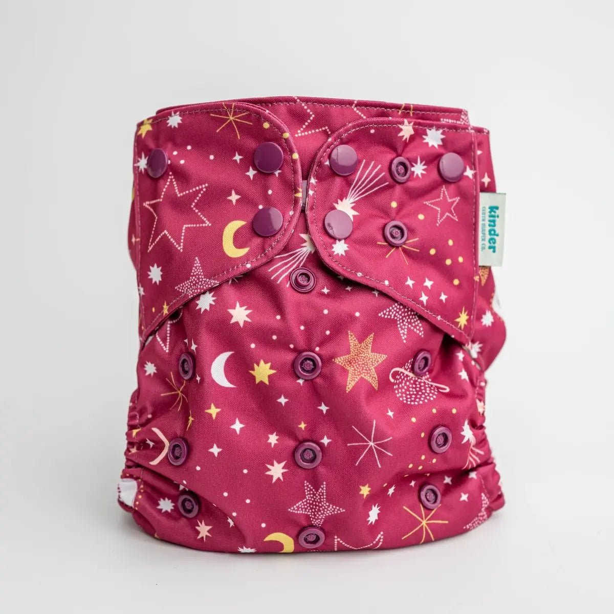 Kinder Cloth Diaper Co. Space and Sky: Essentials Pocket Cloth Diaper with Athletic Wicking Jersey, Grows with your Baby -