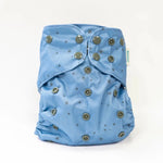 Kinder Cloth Diaper Co. Space and Sky: Essentials Pocket Cloth Diaper with Athletic Wicking Jersey, Grows with your Baby -