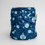 Kinder Cloth Diaper Co. Space and Sky: Essentials Pocket Cloth Diaper with Athletic Wicking Jersey, Grows with your Baby -
