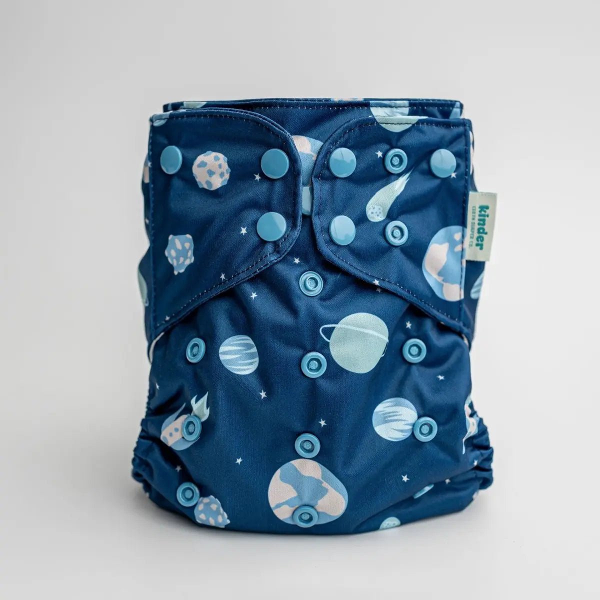 Kinder Cloth Diaper Co. Space and Sky: Essentials Pocket Cloth Diaper with Athletic Wicking Jersey, Grows with your Baby -