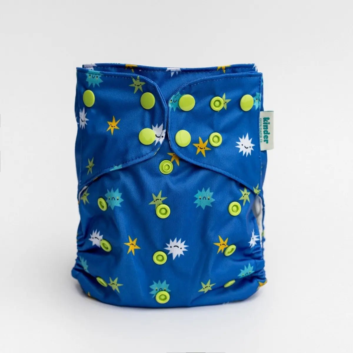 Kinder Cloth Diaper Co. Space and Sky: Essentials Pocket Cloth Diaper with Athletic Wicking Jersey, Grows with your Baby -