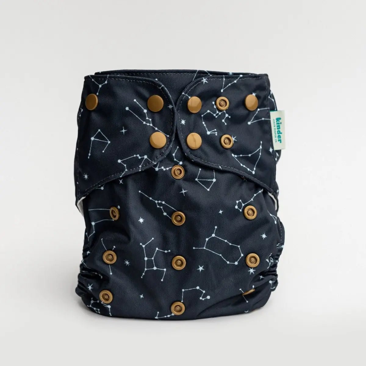 Kinder Cloth Diaper Co. Space and Sky: Essentials Pocket Cloth Diaper with Athletic Wicking Jersey, Grows with your Baby -