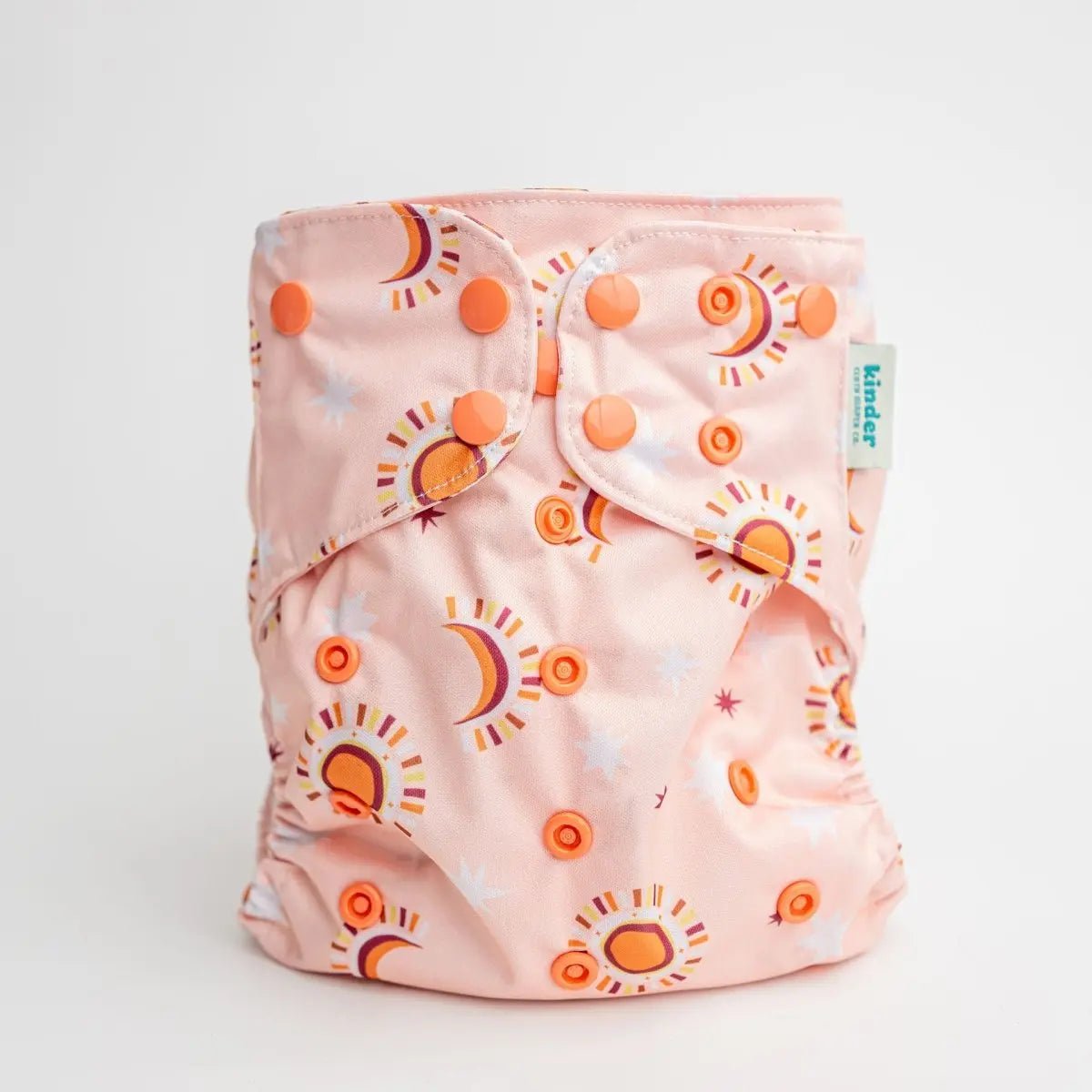 Kinder Cloth Diaper Co. Space and Sky: Essentials Pocket Cloth Diaper with Athletic Wicking Jersey, Grows with your Baby -