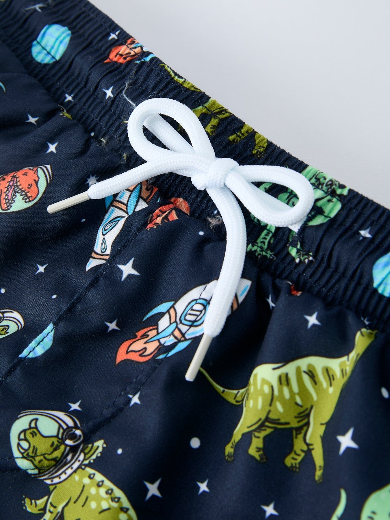 Rylee Faith Designs Space Dinosaur Boys Two Piece Swimsuit Long Sleeve