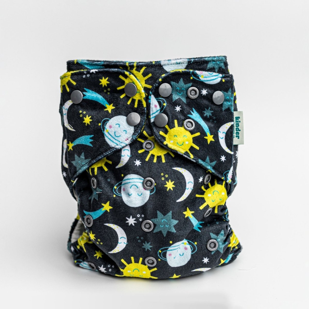 Kinder Cloth Diaper Co. Minky Fleece Cloth Diaper - Patterned Lounger with Wicking Jersey - Everetts Place Boutique - 