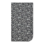 Space Dreams swaddle blanket with a space-themed print, spread flat to show the square shape.