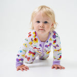 Bam & Stitch Sparkle & Reign Bamboo Convertible Romper | Princess Zipper Sleeper - 