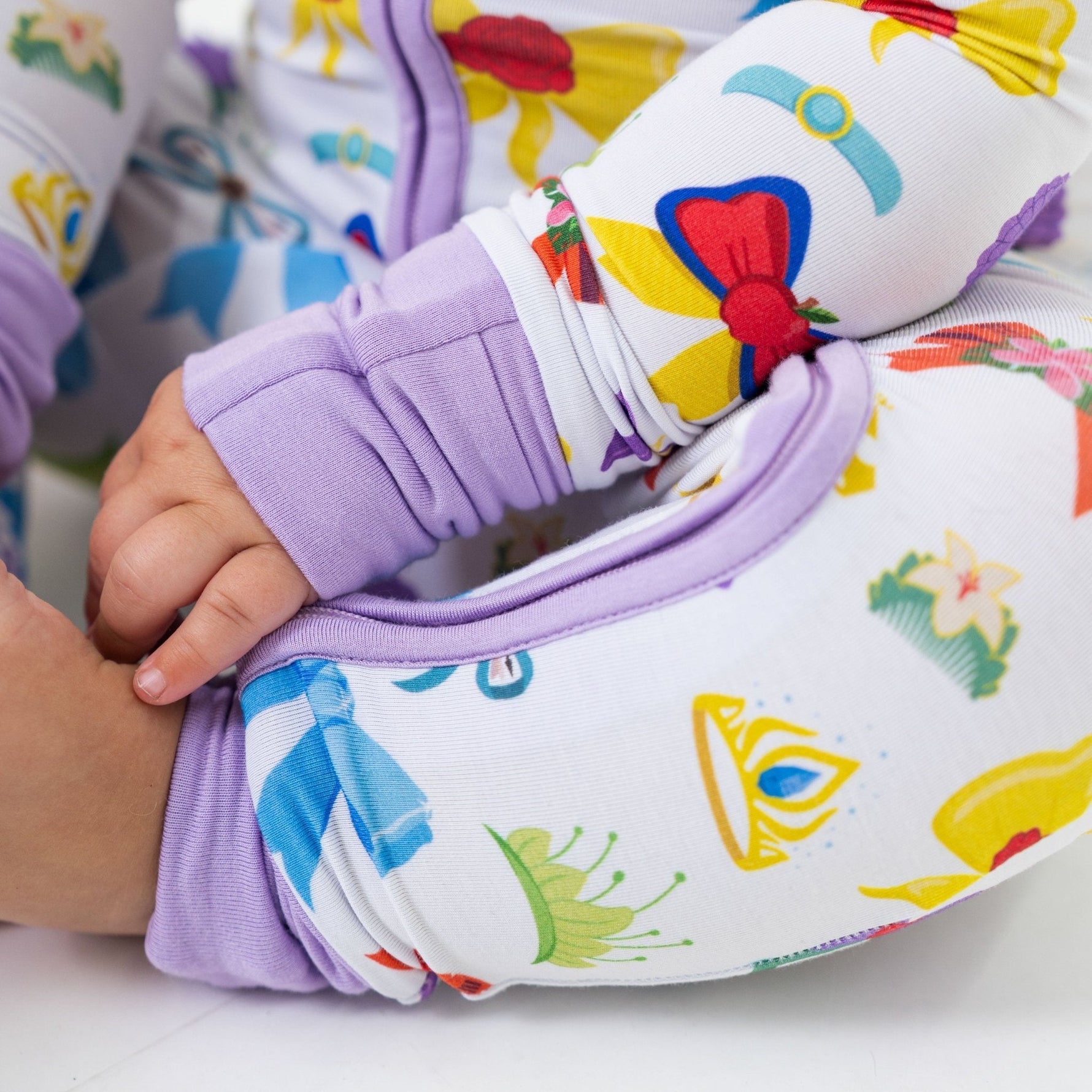 Bam & Stitch Sparkle & Reign Bamboo Convertible Romper | Princess Zipper Sleeper - 