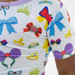 Bam & Stitch Sparkle & Reign Bamboo Short Sleeve Pajamas | Princess Bows - 