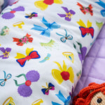 Bam & Stitch Sparkle & Reign Bamboo Swaddle Blanket | Princess Bow Muslin - 