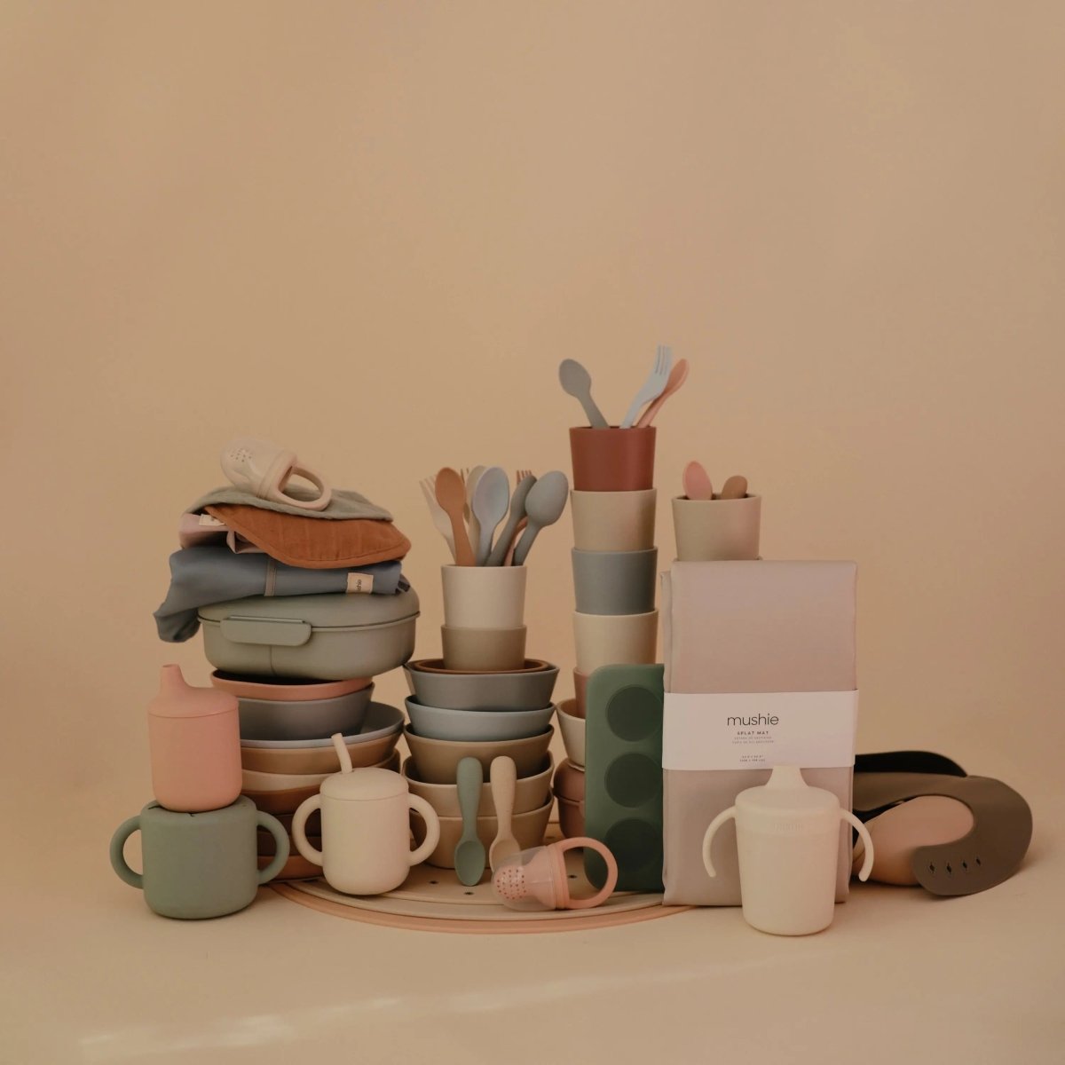 Mushie Splat Mat for High Chairs and Arts and Crafts Water Resistant Polyester - 