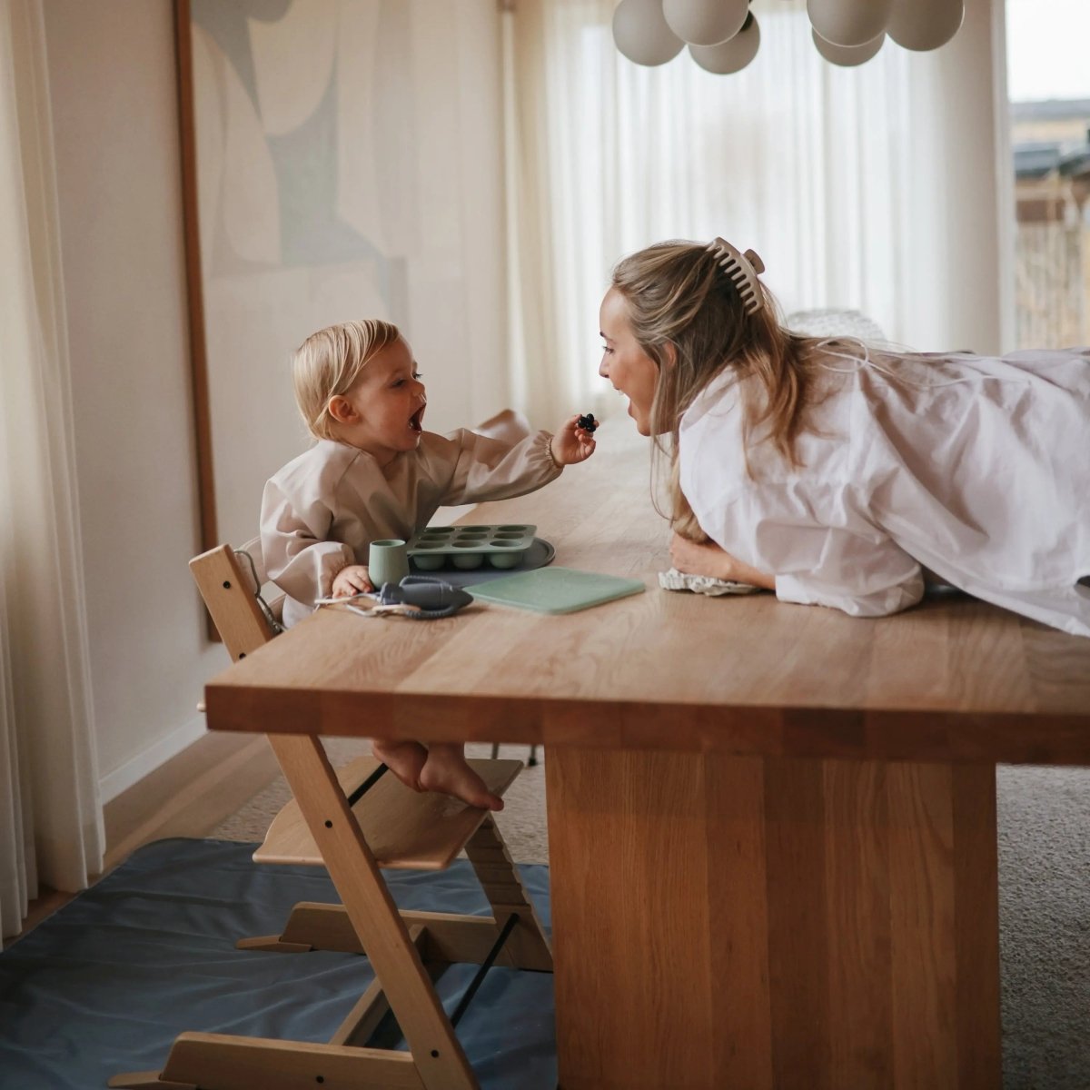 Mushie Splat Mat for High Chairs and Arts and Crafts Water Resistant Polyester - 