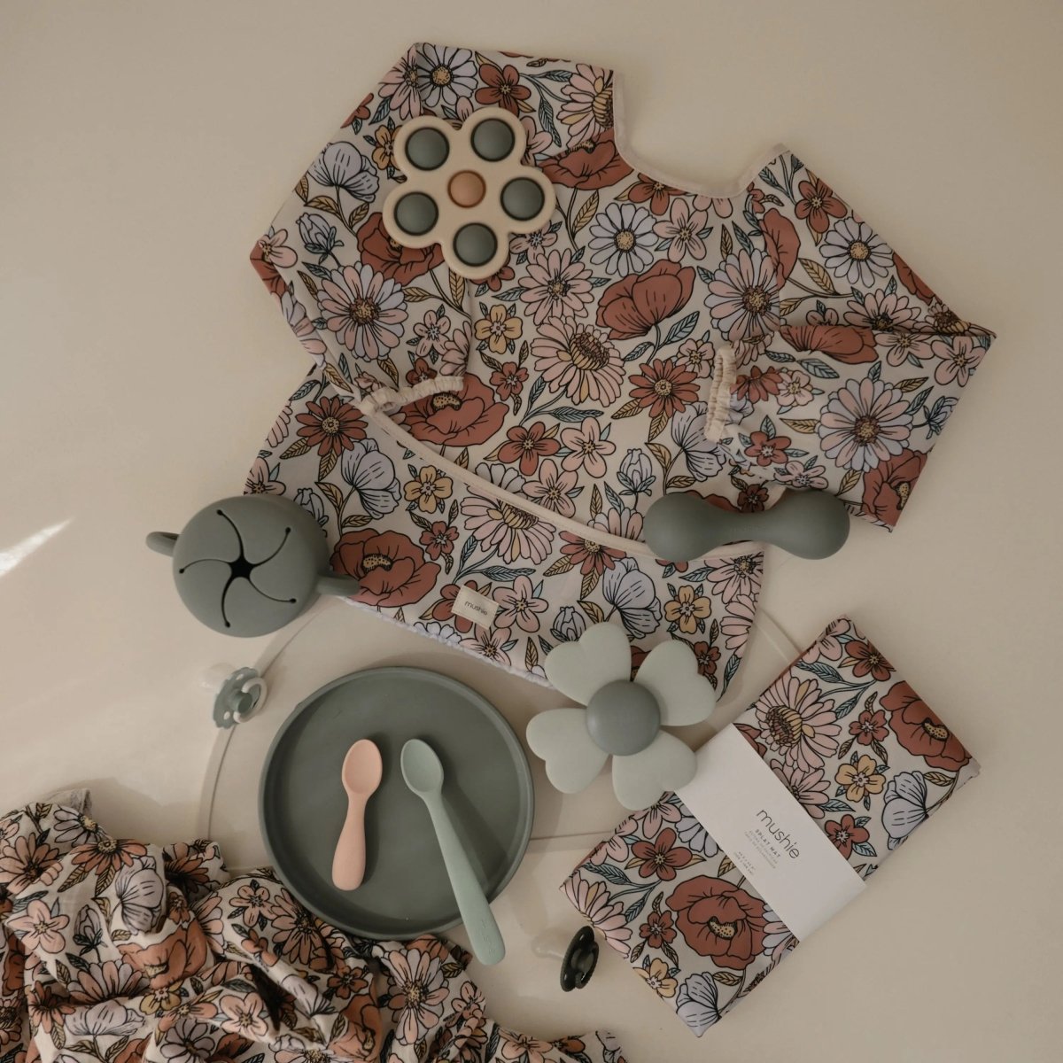 Mushie Splat Mat for High Chairs and Arts and Crafts Water Resistant Polyester - 