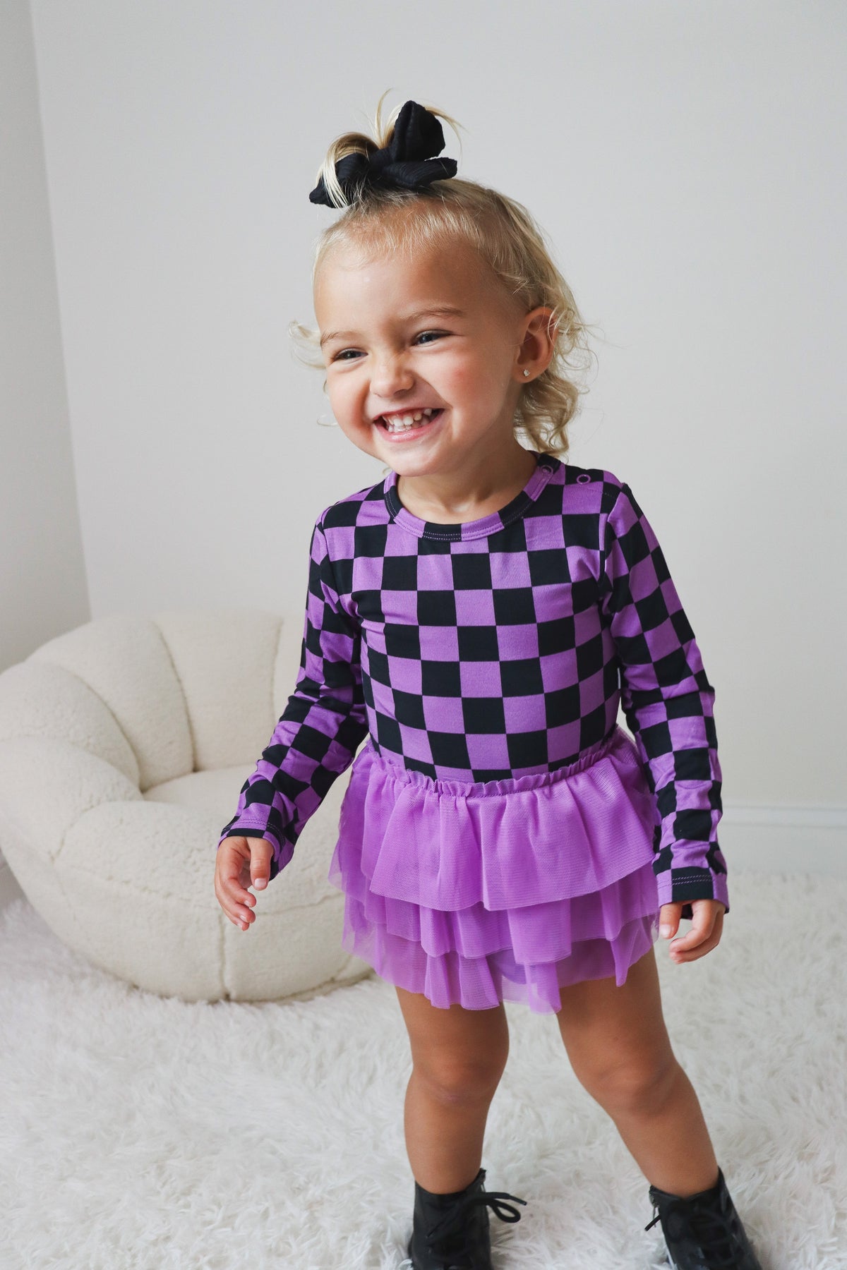 DREAM BIG LITTLE CO SPOOKY CHECKERS DREAM TUTU BODYSUIT DRESSEveretts Place