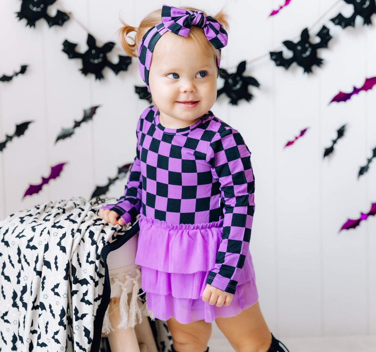 DREAM BIG LITTLE CO SPOOKY CHECKERS DREAM TUTU BODYSUIT DRESSEveretts Place